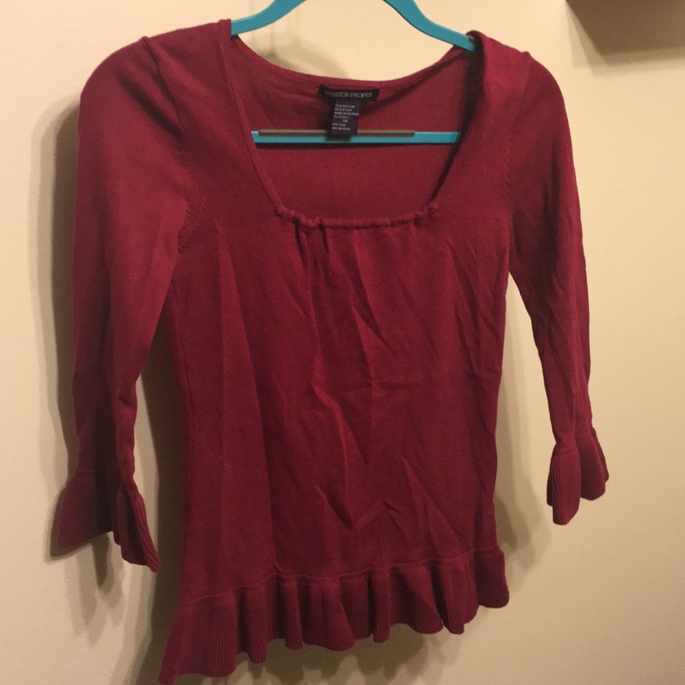 Soft ruffle sweater!
